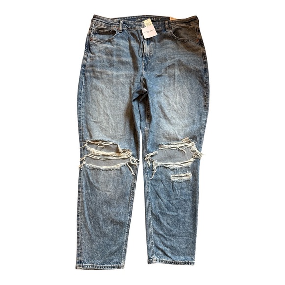American Eagle The Highest Mom Jean Distressed Plus Sized Jeans Size 18 NWT - Picture 2 of 4